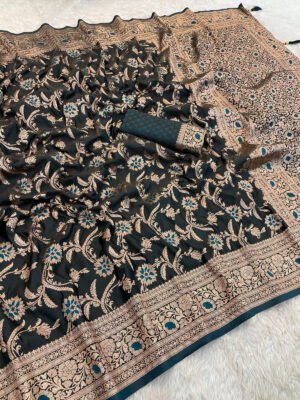 Elegant Banarasi Silk Saree Heavy jari work